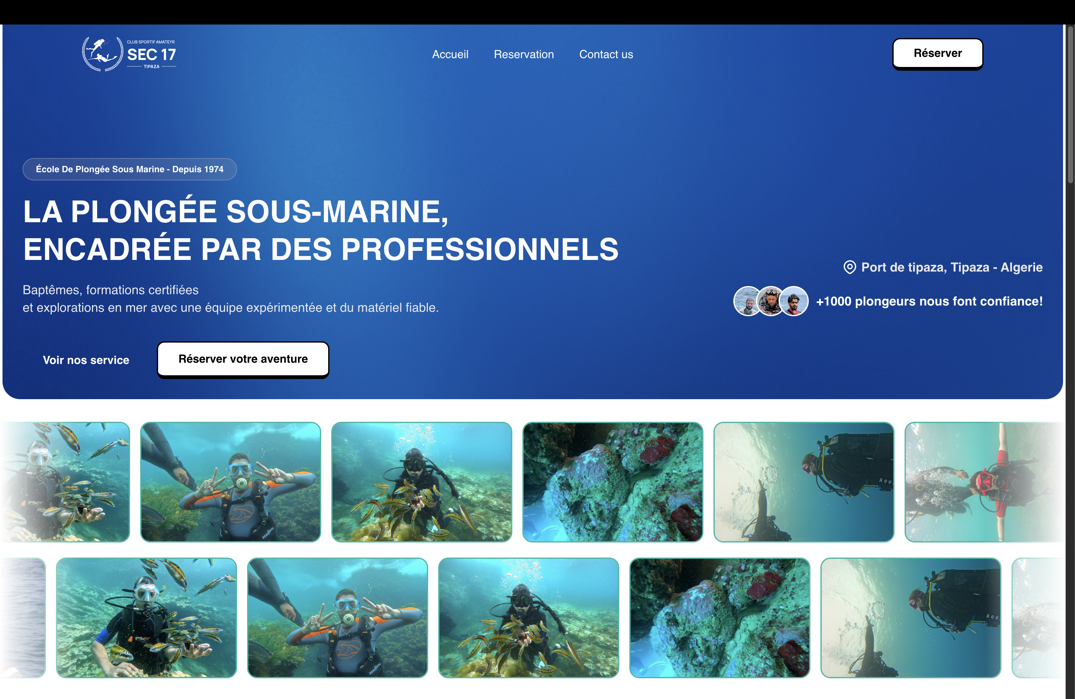 SEC 17: Scuba Diving Club Platform: screenshot 1